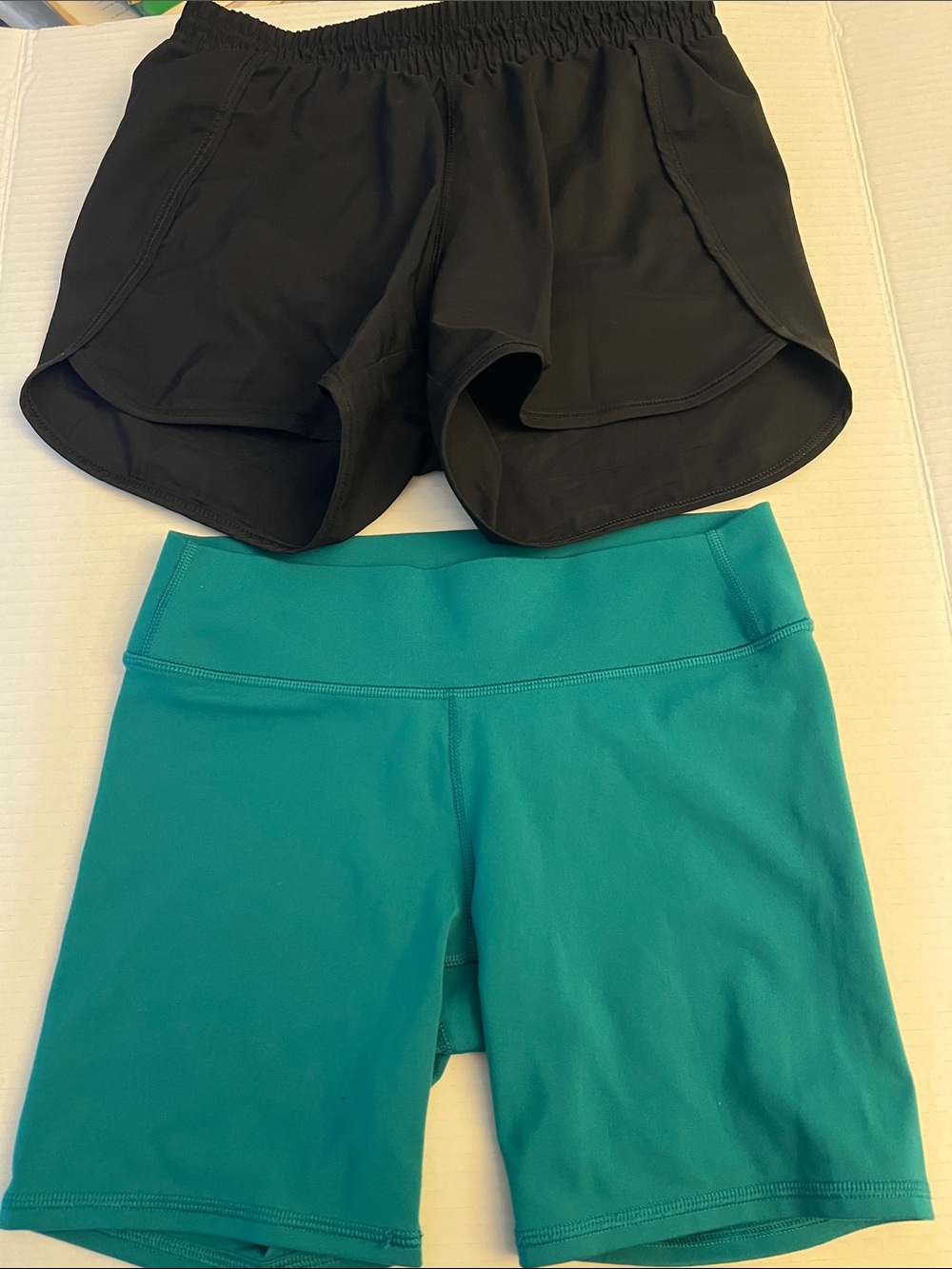 all in motion Black Running Shorts & Teal Cycling Shorts